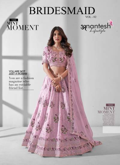 BRIDESMAID VOL 02 BY ANANTESH GEORGETTE LEHENGA CHOLI WHOLESALER IN INDIA